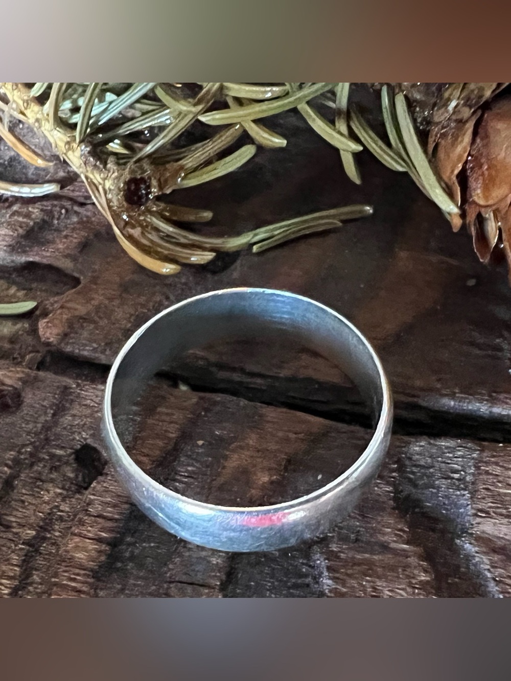WM Co Silver Ring 925 Sterling Wedding Band 6mm 10.5-11 Minimalist - Picture 3 of 7